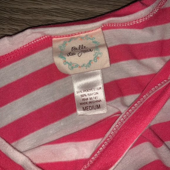 ๐ Belle du Jour Striped Boxy Cropped Baby Tee - Picture 4 of 4